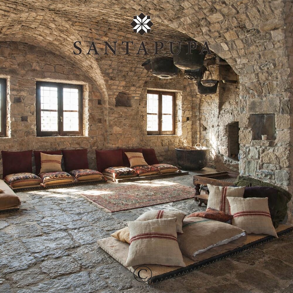 pavimento interno in pietra vulcanica