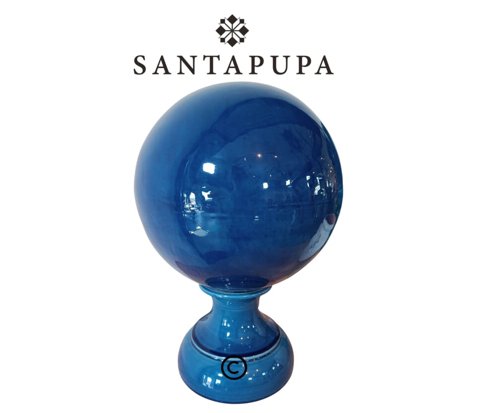 Terminale a sfera in terracotta smaltata