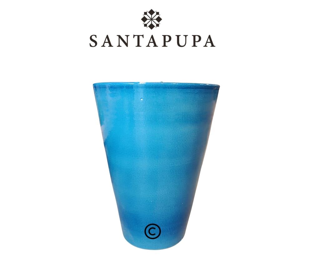 Vaso smaltato blu 