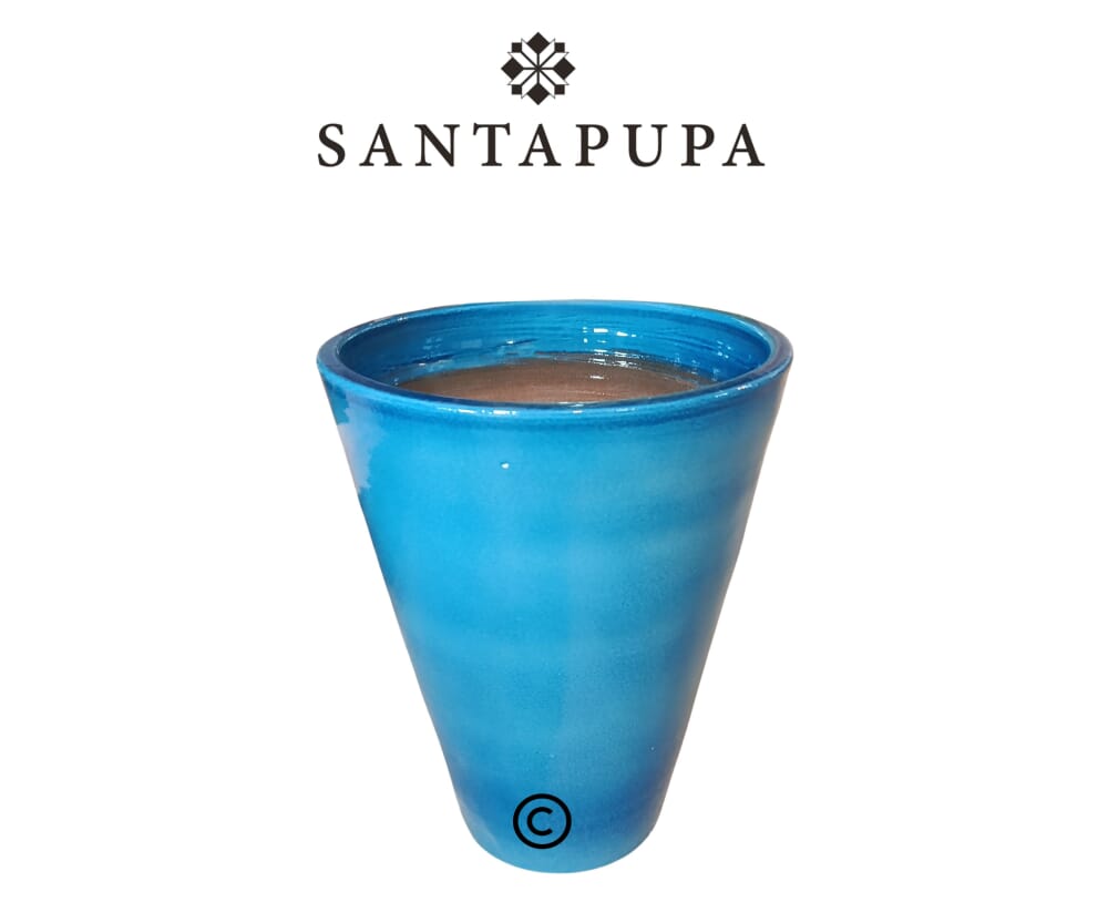 Vaso smaltato blu 