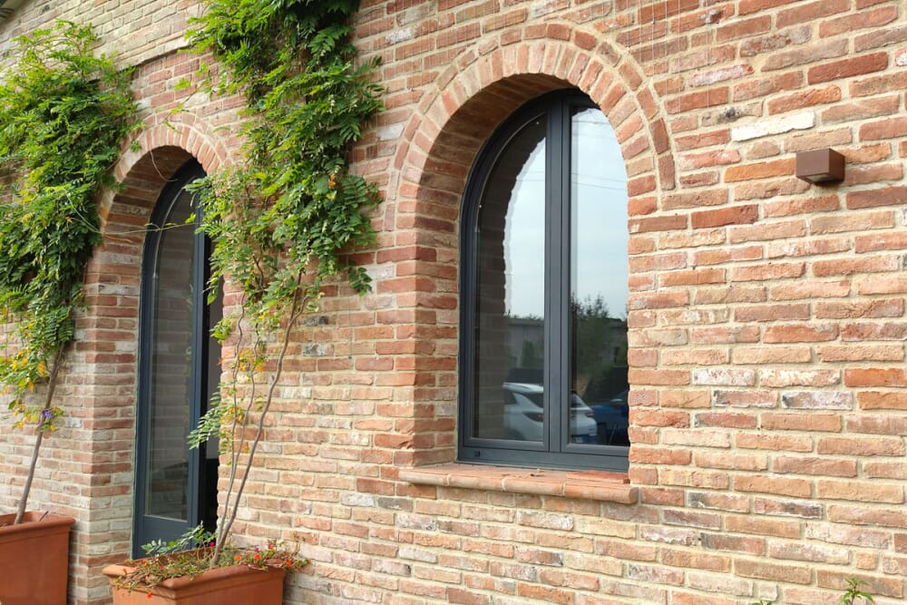 rivestimento parete esterna in cotto antico