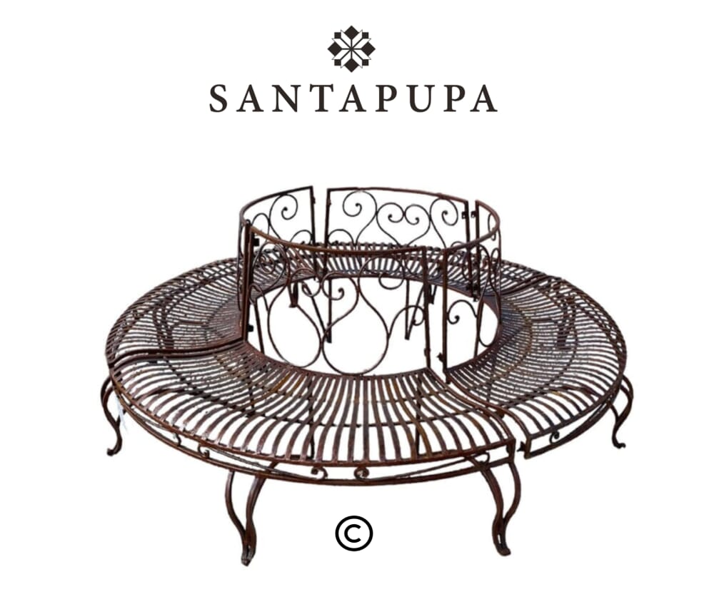 Panchina in ferro per albero 