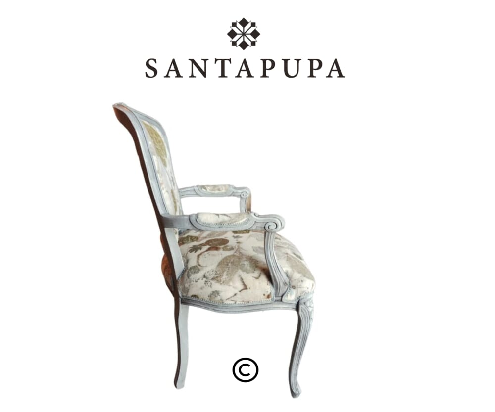 Poltrona restaurata ecoprinting