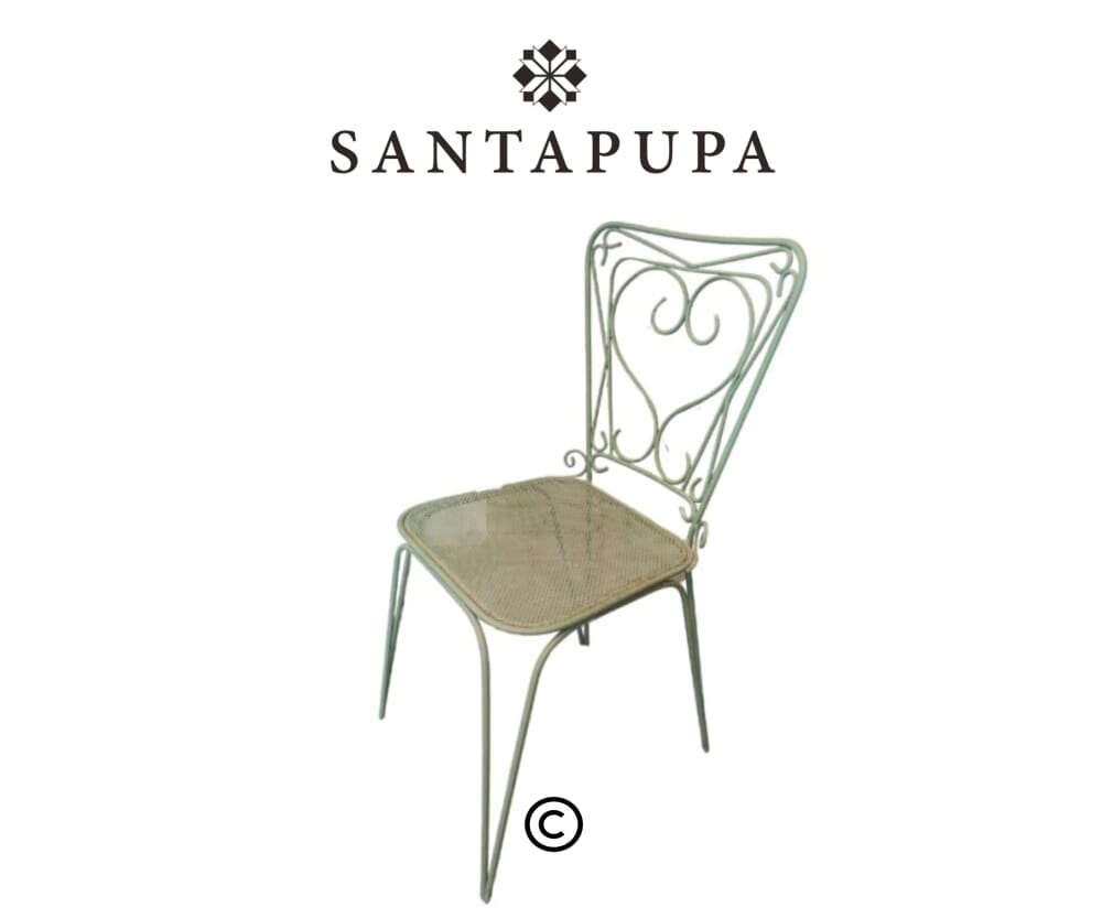 Sedia in ferro verde 