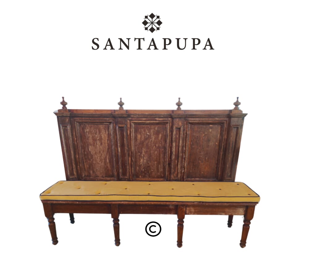 Panca in legno schienale alto 