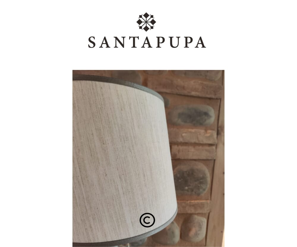 Lampada in legno restaurata 