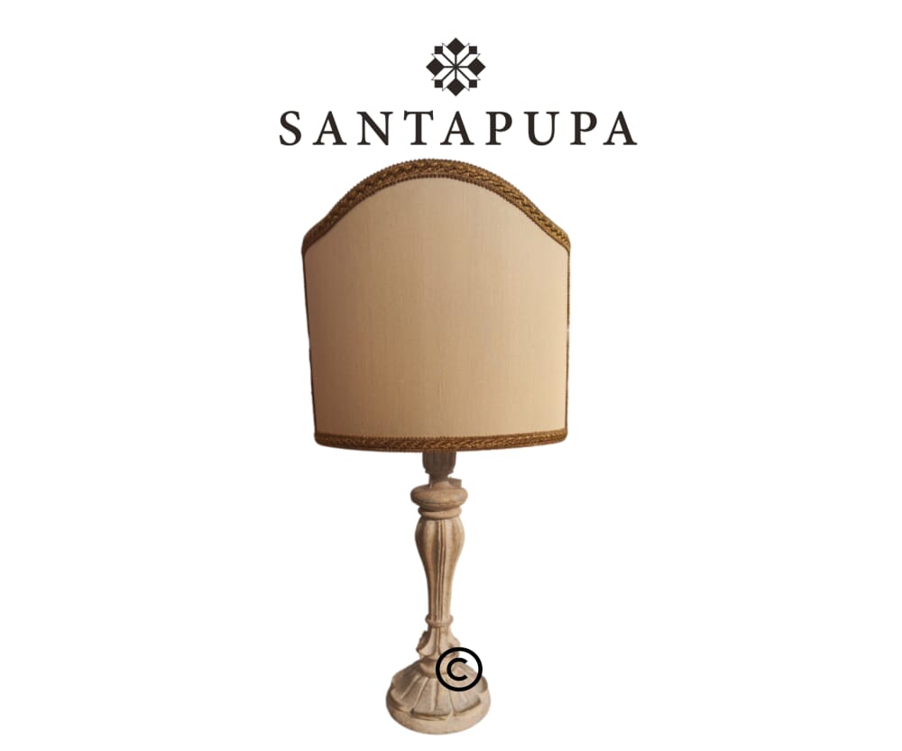 Lampada restaurata in tempera antica 