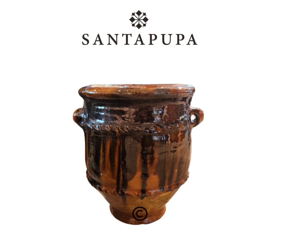 Vaso bicolor smaltato