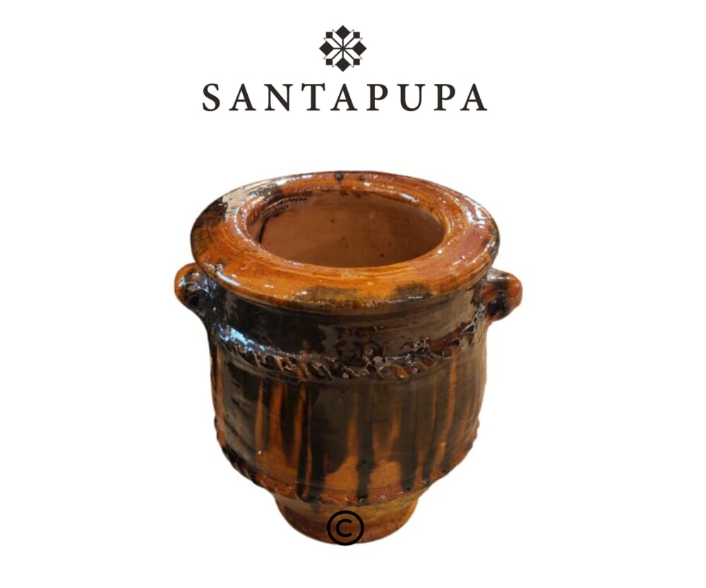Vaso bicolor smaltato