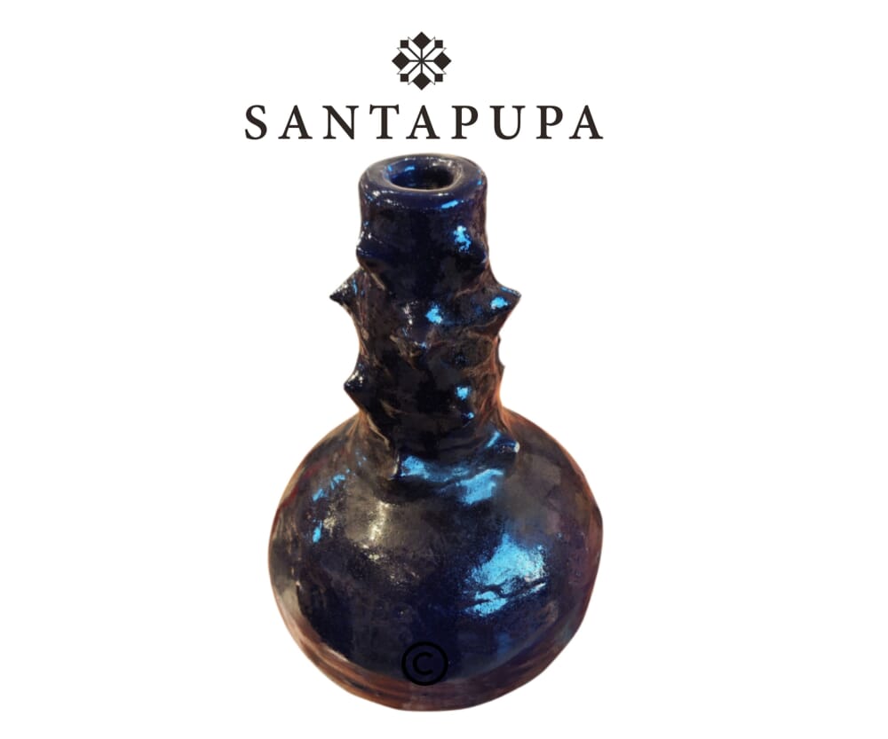 Vaso smaltato blu