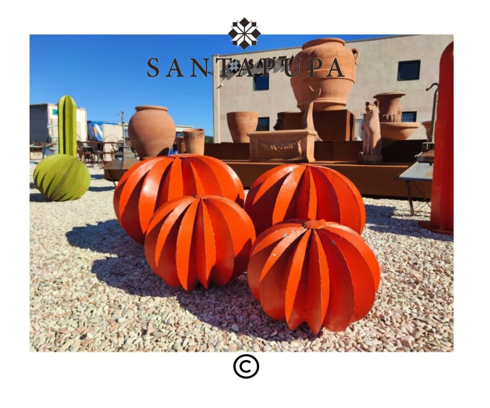 Scultura giardino in ferro cactus 