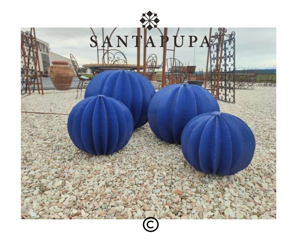 Scultura giardino in ferro cactus 