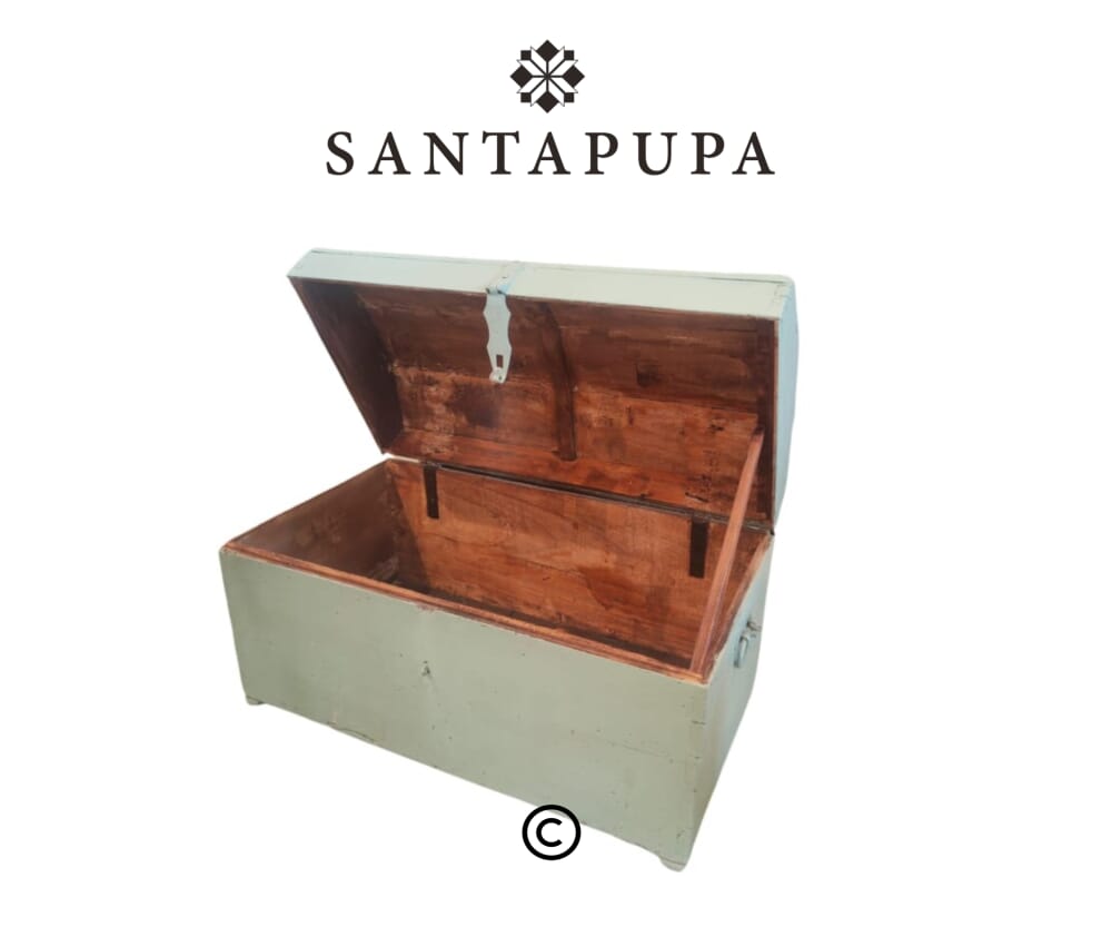 Baule antico celeste 