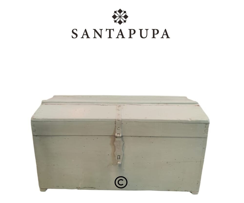 Baule antico celeste 