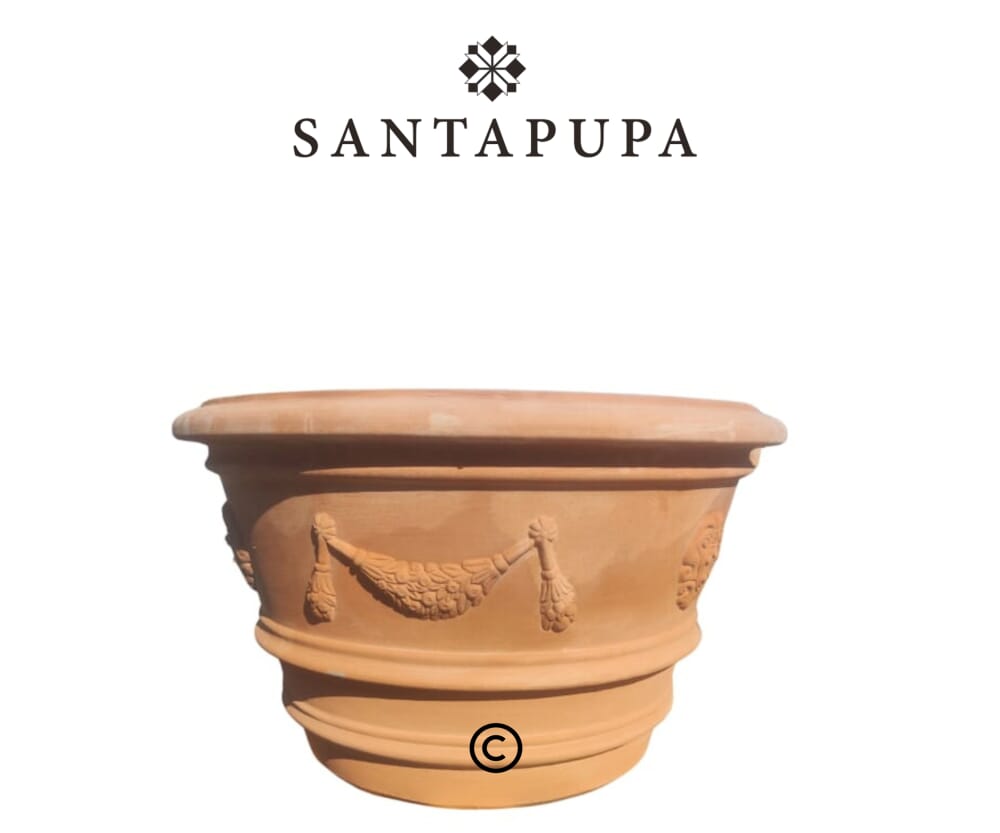 Vaso festonato terracotta