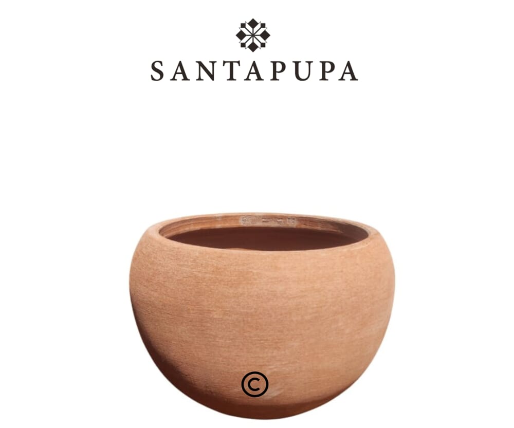 Vaso a sfera in terracotta 
