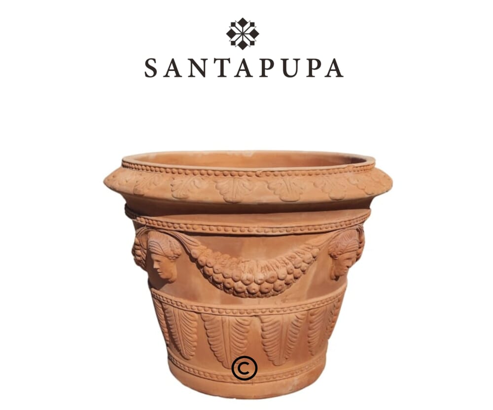 Vaso terracotta decorato 
