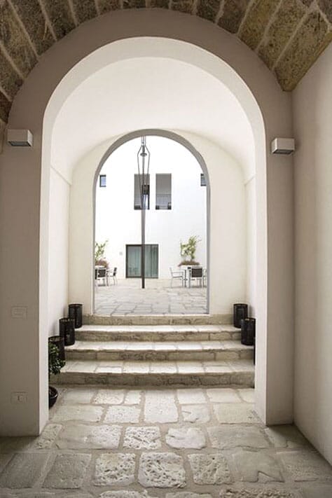 pavimento pietra bianca antica