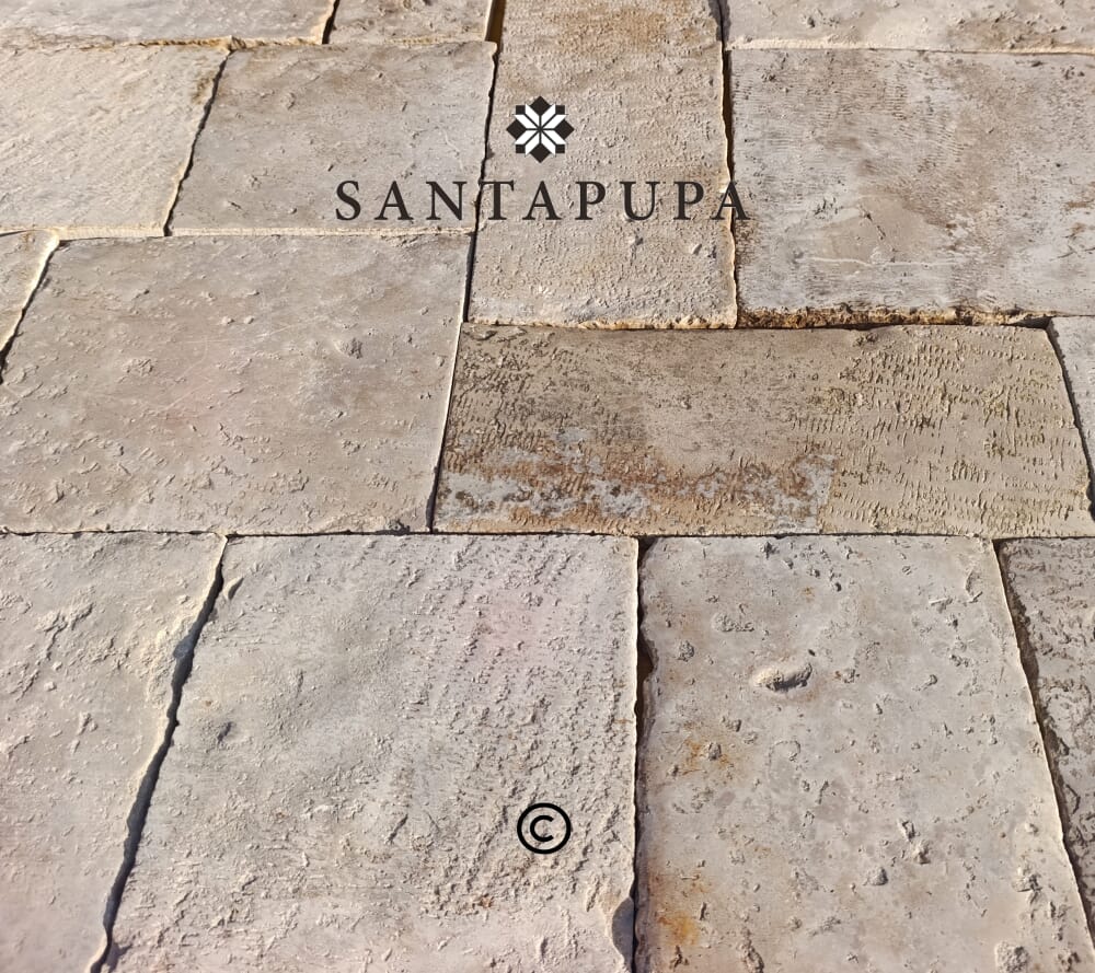 pavimento pietra bianca antica