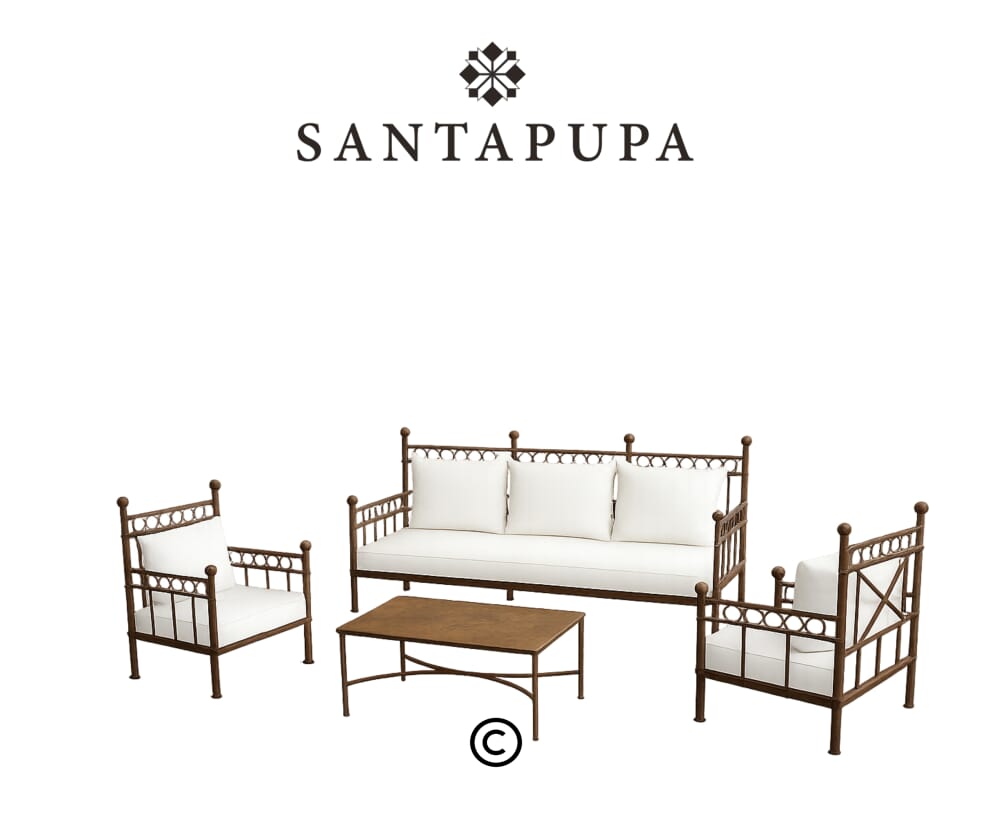 arredamento in ferro per giardino