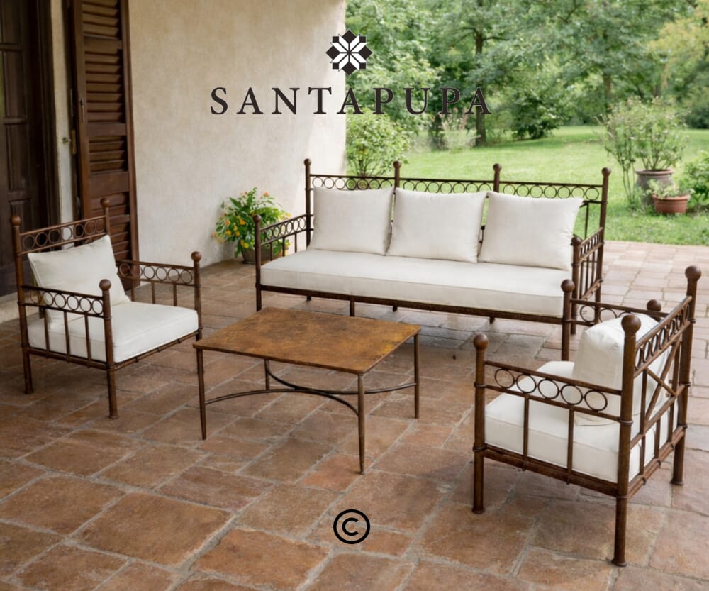 arredamento in ferro per giardino